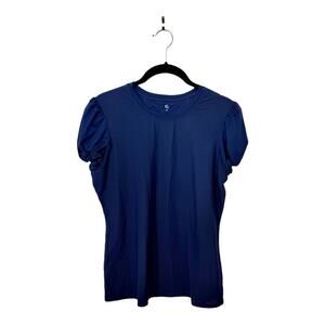 Goop Active Perforated Wok Out Top in Navy Size M